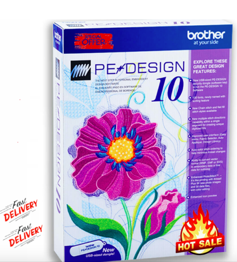 ✅Brother PE Design 10 Embroidery Full Software 2021 ⭐ Fast Delivery ⭐